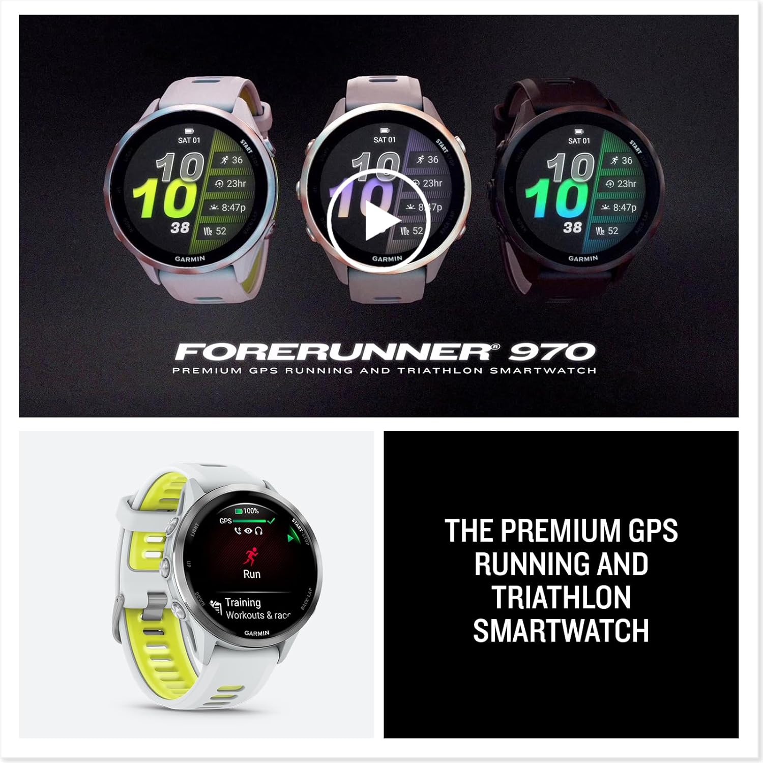 Buy Garmin,Garmin Forerunner 970 – Premium GPS Running & Triathlon Smartwatch with AMOLED Display, Built-in LED Flashlight, Titanium Case, Whitestone/Translucent Amp Yellow Band - Gadcet UK | UK | London | Scotland | Wales| Near Me | Cheap | Pay In 3 | Smart Watches
