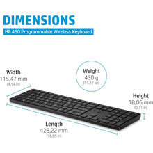HP 450 Programmable Wireless Keyboard with 20+ Programmable Keys, Adjustable Incline, 20+ month Battery Life, made from 60% Recycled Materials