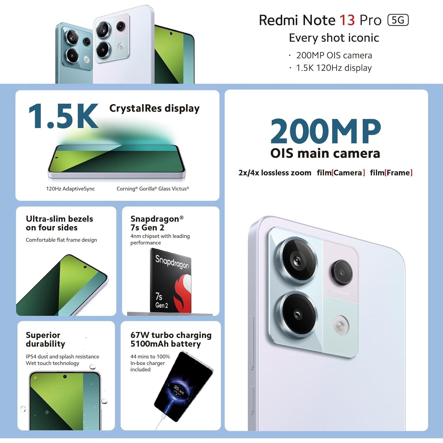 Buy Redmi,Redmi Note 13 Pro 5G - 8GB RAM, 256GB Storage, Midnight Black, Unlocked - Gadcet UK | UK | London | Scotland | Wales| Near Me | Cheap | Pay In 3 | Unlocked Mobile Phone