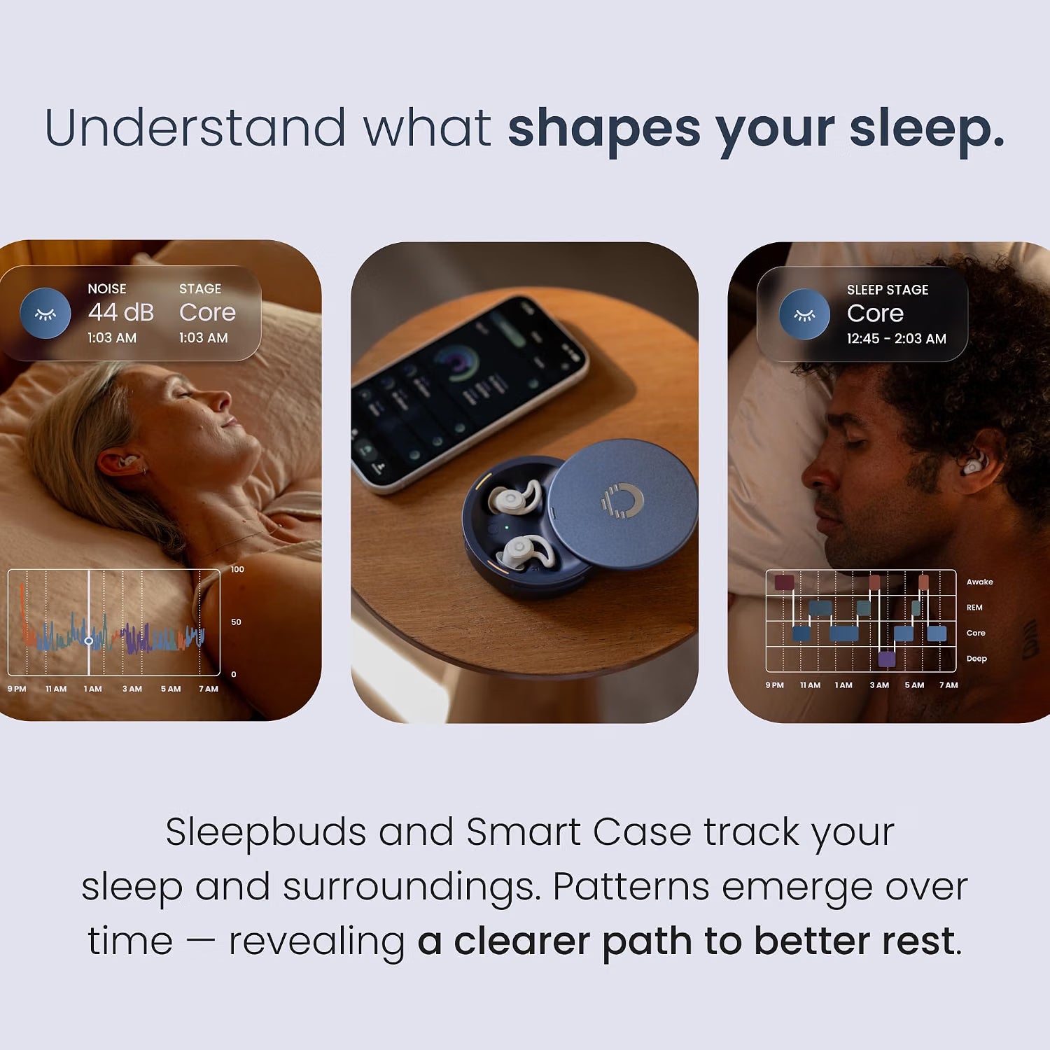 Ozlo Sleepbuds® 2 – Sleep Earbuds for Snoring & Noise Masking, 14-Hour Battery, Bluetooth 5.3, Blue