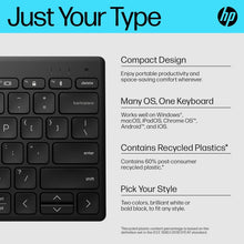 Buy HP,HP 350 Compact Bluetooth Keyboard. Connect up to 3 devices via Bluetooth 5.2, Multi-OS, with SMART shortcuts, dictation and emoji keys, made from 60% recycled materials, Black - Gadcet UK | UK | London | Scotland | Wales| Near Me | Cheap | Pay In 3 | Keyboard & Mouse