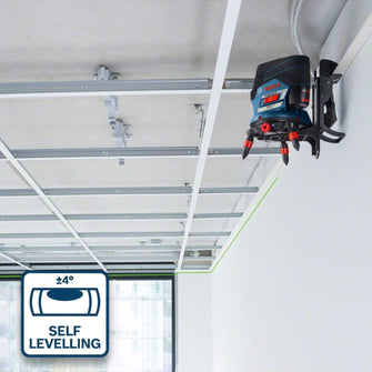 Bosch Professional 12V System Laser Level GCL 2-50 CG (1 battery 12V + charger, green laser, interior, w/app function, mount, visible working range: up to 20m, in L-Boxx)