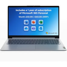 Lenovo IdeaPad 1 15IGL7 15.6” Laptop – Intel Celeron N4020, 4GB RAM, 128GB SSD, Windows 11 – Cloud Grey