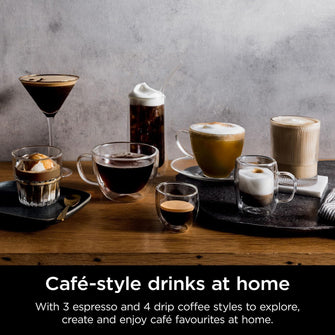 Ninja Luxe Premier 3-in-1 Coffee Machine – Latte, Cappuccino, Cold Brew & Espresso Maker, Built-In Bean Grinder, Milk Frother, 4 Automated Froth Presets – Silver (ES601UK)