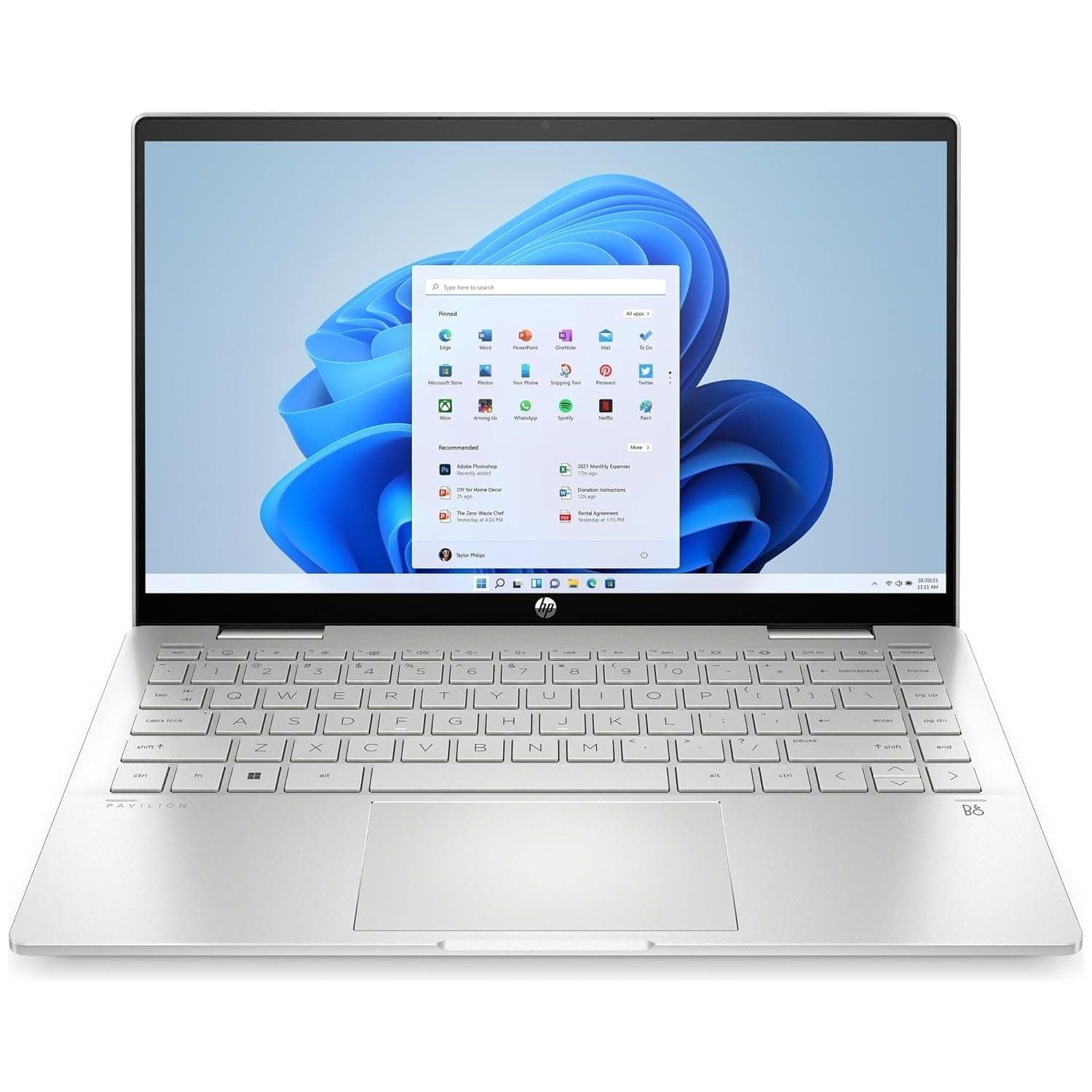 HP Pavilion x360 14-ek1511sa 2-in-1 14" Touchscreen Laptop (Intel i3-1315U, 8GB RAM, 256GB SSD, Windows 11) - Silver - 1