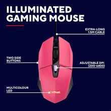 Buy Trust,Trust GXT 109P Felox Gaming Mouse – 6 Programmable Buttons, RGB Lighting, 200-6400 DPI, USB, Pink - Gadcet UK | UK | London | Scotland | Wales| Near Me | Cheap | Pay In 3 | Mice & Trackballs