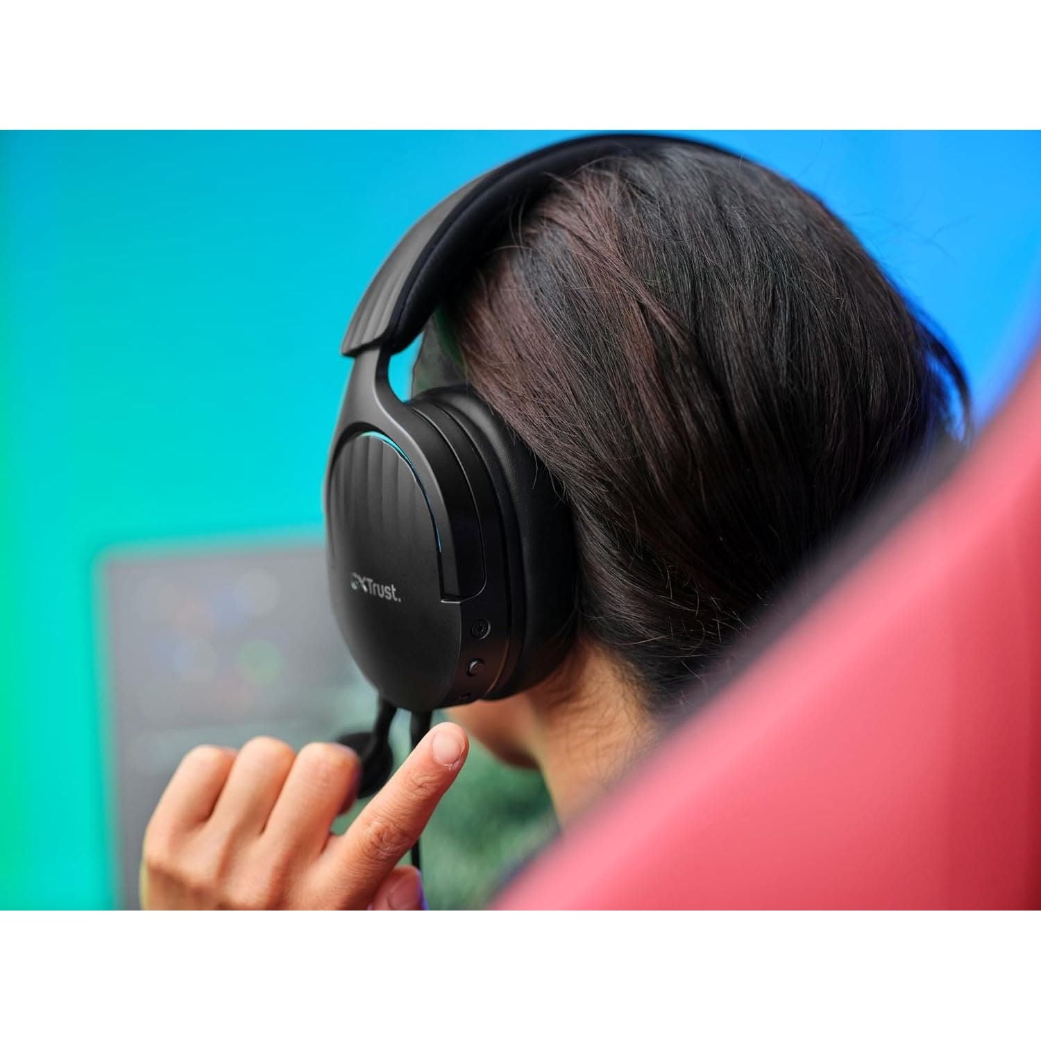 Buy Trust,Trust Gaming GXT 490 Fayzo USB Gaming Headset 7.1 Surround Sound, 50mm Drivers, 85% Recycled Plastics, RGB Over-Ear Wired Headphones, with Noise Cancelling Microphone for PC PS5 - Black - Gadcet UK | UK | London | Scotland | Wales| Near Me | Cheap | Pay In 3 | Headphones & Headsets