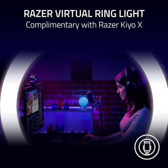 Razer Kiyo X - Full HD Streaming Webcam (1080p 30 FPS or 720p 60 FPS, Auto Focus, Plug & Play, Fully Customisable Settings, Flexible Mounting, Compact & Portable) Black - 5