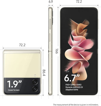 Buy Samsung,Samsung Galaxy Z flip 3 128GB, Cream - Unlocked - Gadcet.com | UK | London | Scotland | Wales| Ireland | Near Me | Cheap | Pay In 3 | Mobile Phone