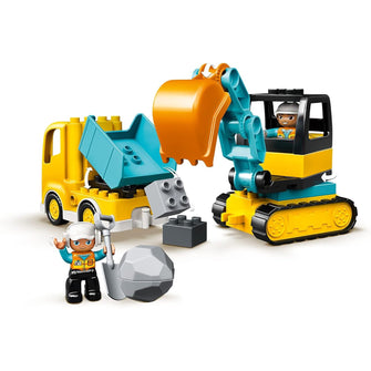 Buy LEGO,LEGO DUPLO Truck & Tracked Excavator – 10931, Construction Toy with 2 Vehicles, 2 Figures & Boulder - Gadcet UK | UK | London | Scotland | Wales| Near Me | Cheap | Pay In 3 | Construction Set Toys