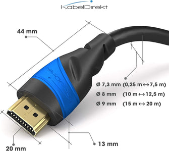 Buy KabelDirekt,KabelDirekt HDMI Cable 4K – 20m – with A.I.S Shielding - High Speed HDMI lead with Ethernet - Black - Gadcet UK | UK | London | Scotland | Wales| Ireland | Near Me | Cheap | Pay In 3 | Electronics
