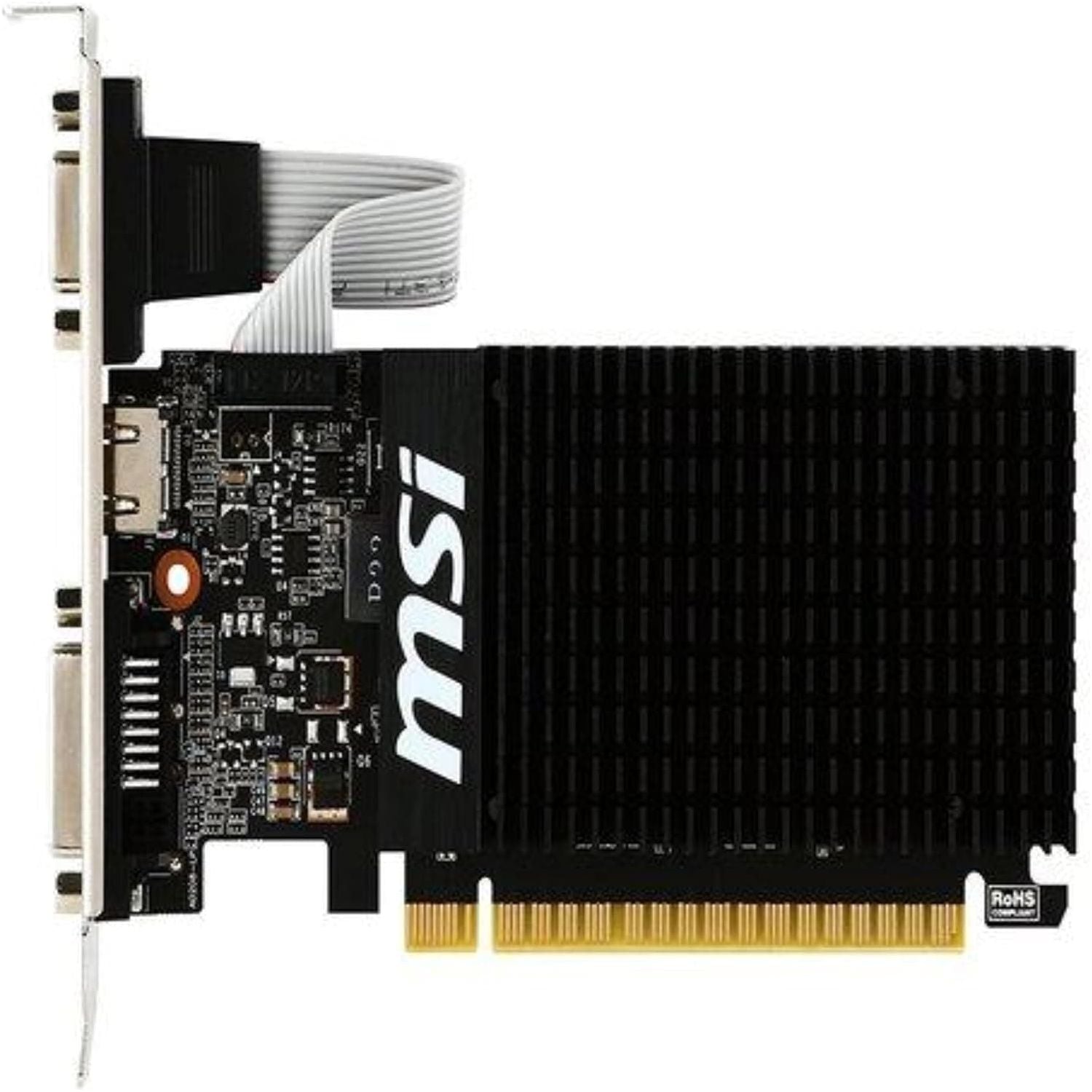 Buy Gadcet UK,MSI GeForce GT 710 2GD3H LP Graphics Card 2GB DDR3, 954MHz, Low Profile, Low Consumption, VGA, DVI-D, HDMI, HTPC, Silent Passive Fanless Cooling System - Gadcet UK | UK | London | Scotland | Wales| Near Me | Cheap | Pay In 3 | Graphics Cards