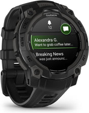 Garmin Instinct 3 AMOLED 45mm Rugged GPS Smartwatch – Multi-Band GPS, LED Flashlight, Health Tracking, Garmin Pay, 10 ATM, 18-Day Battery – Black