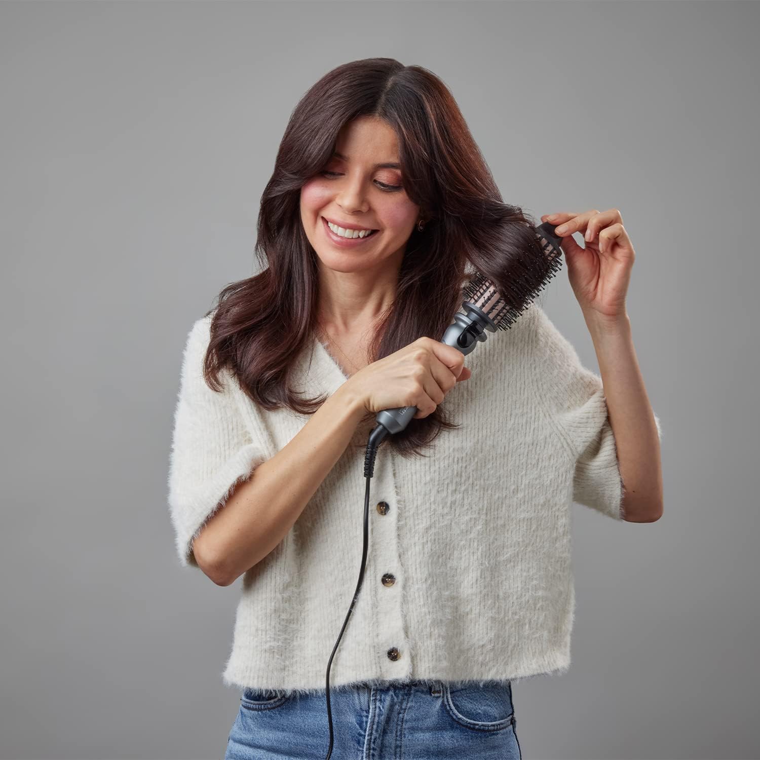 Buy Remington,Remington Keratin Protect Heated Hair Brush - 45mm Mixed Bristles, Keratin & Almond Oil Infused, 120°C-180°C, Volume & Curls - CB65A458 - Gadcet UK | UK | London | Scotland | Wales| Near Me | Cheap | Pay In 3 | Hair Straightener