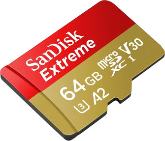 Buy Sandisk,SanDisk Extreme 64 GB microSDXC Memory Card + SD Adapter with A2 App Performance + Rescue Pro Deluxe, Up to 160 MB/s, Class 10, UHS-I, U3, V30, Red/Gold - Gadcet UK | UK | London | Scotland | Wales| Near Me | Cheap | Pay In 3 | Flash Memory Cards
