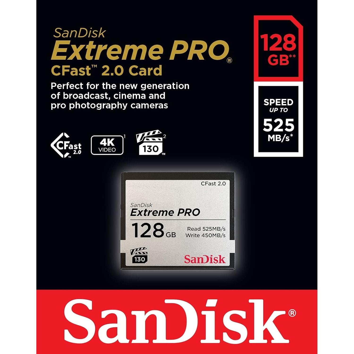 Buy Sandisk,SanDisk 128GB Extreme PRO CFast 2.0 card up to 525 MB/s VPG-130 - Gadcet UK | UK | London | Scotland | Wales| Near Me | Cheap | Pay In 3 | Flash Memory Cards
