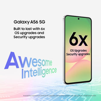 Samsung Galaxy A56 5G Dual SIM, 8GB RAM, 256GB Storage - Unlocked - Awesome Light Grey