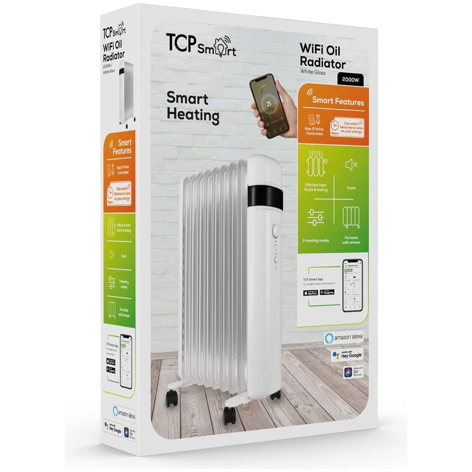 Buy TCP Smart,TCP Smart Oil Radiator Portable 2000w White - Gadcet UK | UK | London | Scotland | Wales| Ireland | Near Me | Cheap | Pay In 3 | Heating Radiators