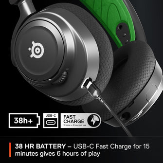 SteelSeries Arctis Nova 7X Wireless Gaming Headset – Xbox Series X/S, Dual Wireless & Bluetooth, 38H Battery, AI Mic, USB-C – Black | Also Supports PS5 & PC