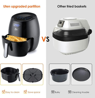 Buy Uten,Air Fryer, Uten 6.5L Power Air Fryer with Digital Display, Rapid Air Circulation System Adjustable Temperature and 30 Minute Timer for Healthy Oil Free & Low Fat 1800W - Gadcet UK | UK | London | Scotland | Wales| Near Me | Cheap | Pay In 3 | Kitchen Appliances