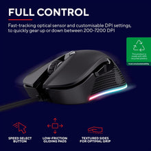 Buy Trust Gaming,Trust Gaming GXT 922 Ybar Gaming Mouse - 200-7200 DPI, 6 Programmable Buttons, 2.1m Braided USB Cable, RGB, 68% Recycled Materials, Advanced Software - Black - Gadcet UK | UK | London | Scotland | Wales| Near Me | Cheap | Pay In 3 | Keyboard & Mouse