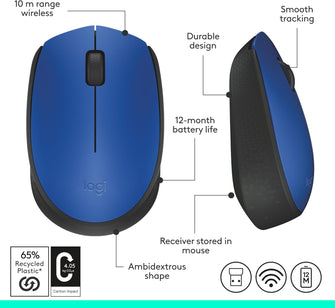 Logitech M171 Wireless Optical Mouse – Blue