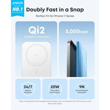 Buy Anker,Anker Nano Power Bank | 5,000mAh Ultra-Slim Magnetic Wireless Charger | 15W Fast MagSafe-Compatible | White - Gadcet UK | UK | London | Scotland | Wales| Near Me | Cheap | Pay In 3 | Power Adapters