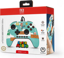 PowerA Advantage Wired Controller for Nintendo Switch 2 – Mario Time, Hall Effect Sticks, Mappable Buttons & C Button