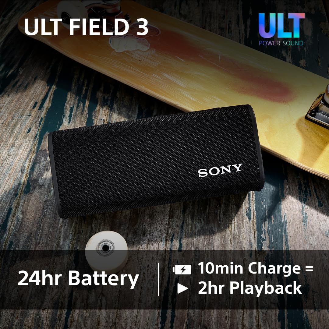Buy Sony,Sony ULT Field 3 Portable Bluetooth Speaker – ULT Power Sound, 24H Battery, IP67 Waterproof, Black - Gadcet UK | UK | London | Scotland | Wales| Near Me | Cheap | Pay In 3 | Speakers