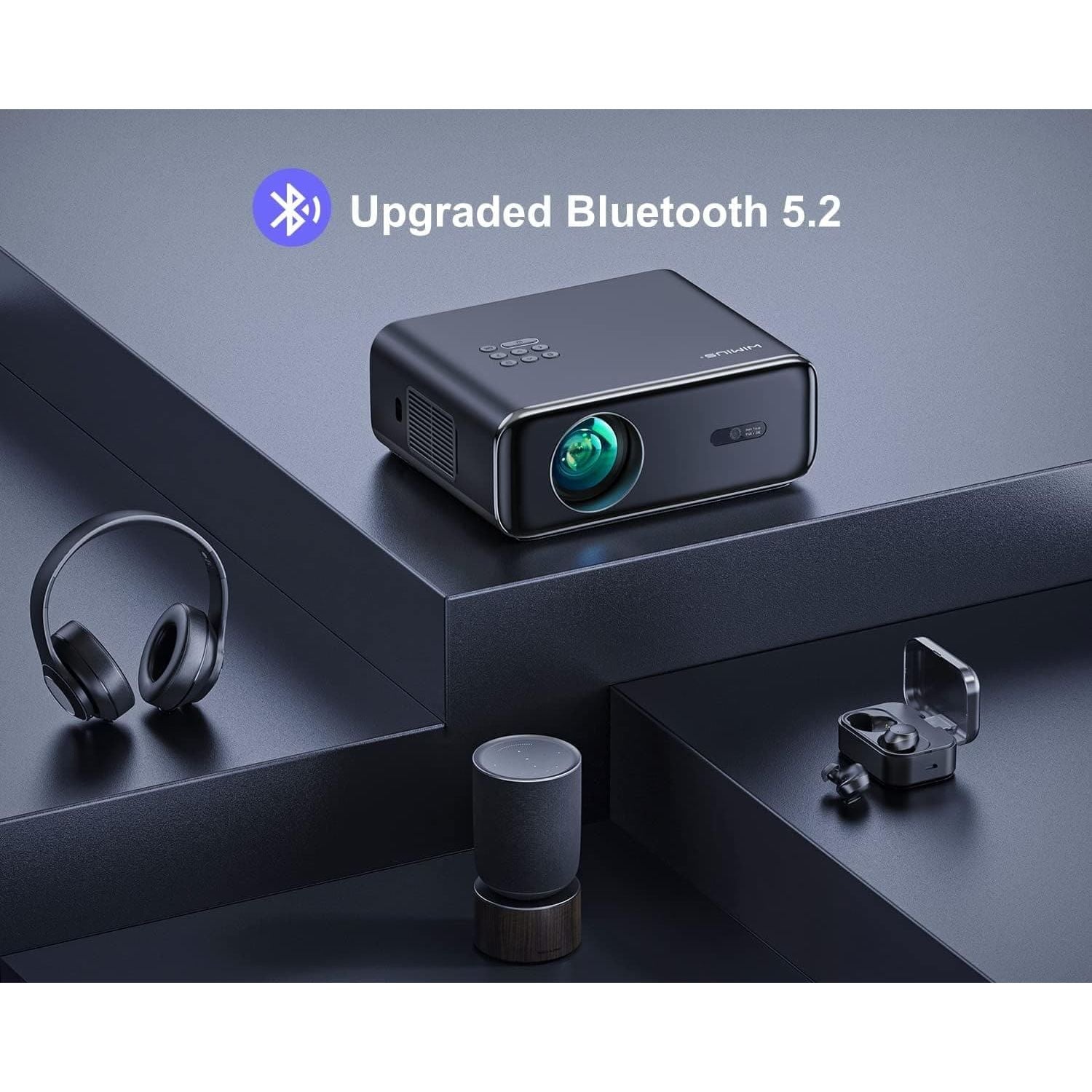 Buy WiMiUS,WiMiUS 26000 Lumen Full HD 1080P Portable Projector with Auto Focus & Keystone, WiFi 6, Bluetooth, 4K Support, 4D/4P Keystone, 50% Zoom, 300'' Display for Smartphone/TV Stick/PPT/PS5 - Gadcet UK | UK | London | Scotland | Wales| Near Me | Cheap | Pay In 3 | Projectors