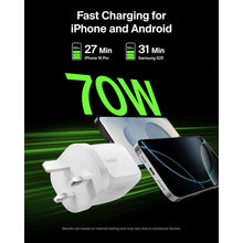 Buy Belkin,Belkin 3-Port USB-C Plug 70W GaN Wall Charger – White - Gadcet UK | UK | London | Scotland | Wales| Near Me | Cheap | Pay In 3 | Power Adapters & Chargers