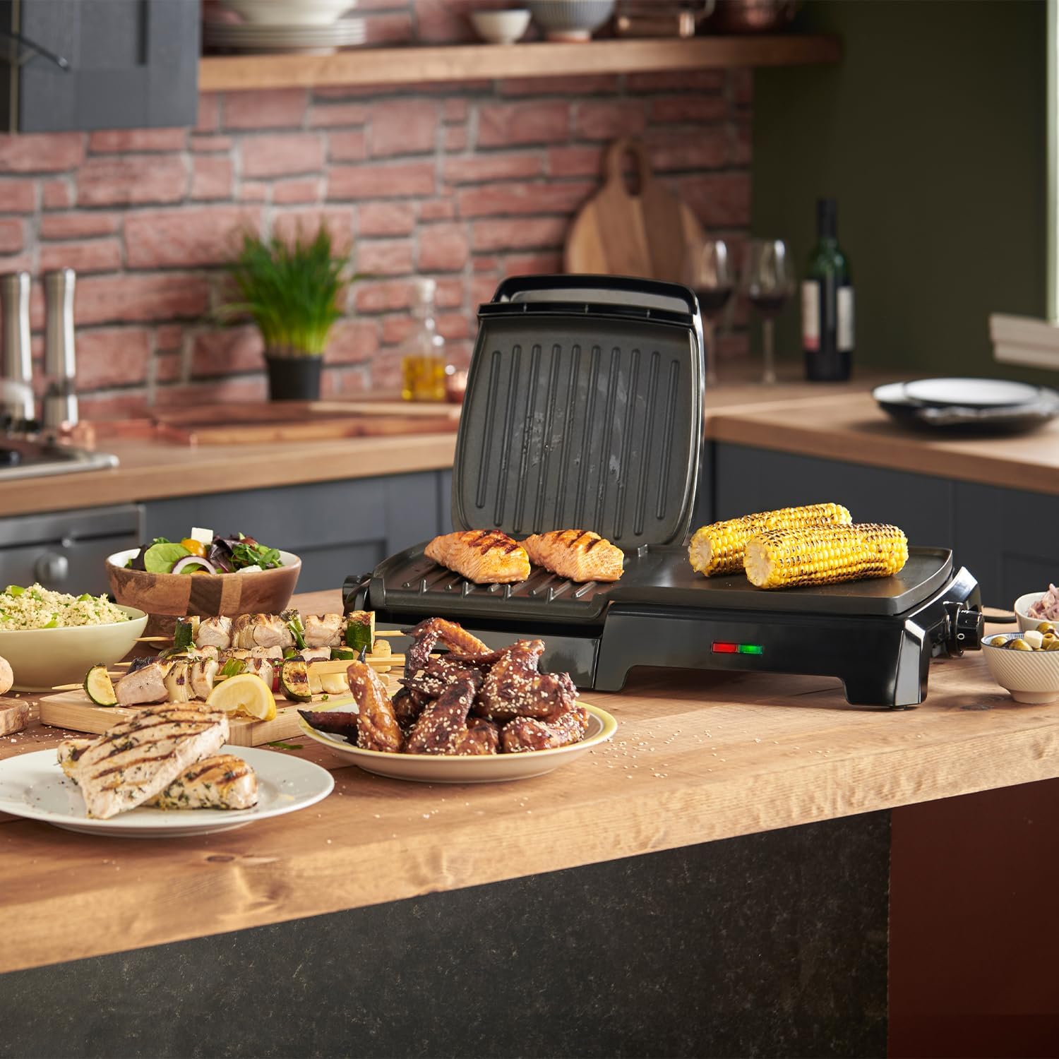 Buy George Foreman,George Foreman Large Electric Grill & Griddle 23450 – Dual Temperature Control, Non-Stick, Black - Gadcet UK | UK | London | Scotland | Wales| Near Me | Cheap | Pay In 3 | Electric Griddles & Grills