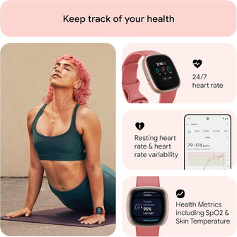 Buy Fitbit,Fitbit Versa 4 Smart Watch - Pink Sand / Copper Rose - Gadcet UK | UK | London | Scotland | Wales| Near Me | Cheap | Pay In 3 | Smartwatch