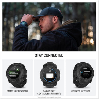 Buy Garmin,Garmin Instinct 3 Tactical Edition – 50mm AMOLED Rugged GPS Smartwatch, Built-in Sports Apps, Health Monitoring, LED Flashlight, Shock Resistant, 10ATM, Up to 24 Days Battery Life – Black - Gadcet UK | UK | London | Scotland | Wales| Near Me | Cheap | Pay In 3 | Smart Watch
