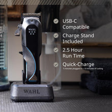 Wahl Senior 2.0 Cord/Cordless Hair Clipper with 8000 RPM Adaptive Speed Motor, DLC High‑Carbon Steel Blade, Click/Free‑Flow Taper Lever, 7 Premium Guide Combs & Power Station
