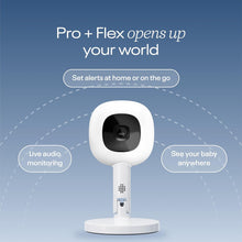 Nanit Pro 1080p HD Smart Baby Monitor & Flex Duo Stand – White, Split Screen, Alert Zone, Breathing Motion Monitoring, Small Breathing Band – EAN 810108750437