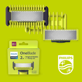 Philips OneBlade Razor Face & Body, Body Kit with 2 Blades, 1 Body Com ...