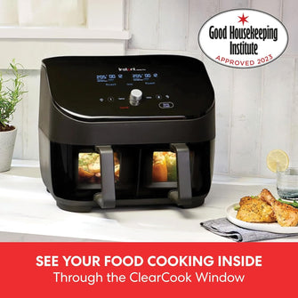 Buy Instant,Instant Vortex Clear Cook 7.6L Dual Air Fryer - Black - Gadcet UK | UK | London | Scotland | Wales| Near Me | Cheap | Pay In 3 | Small Kitchen Appliances