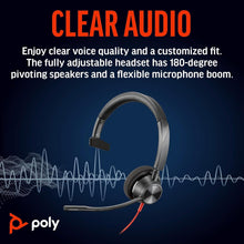 Buy Poly,Poly Blackwire 3310 Wired Headset – Flexible Microphone Boom – Monaural Design - Connect to PC/Mac via USB-C or USB-A - Works w/Teams, Zoom - Gadcet UK | UK | London | Scotland | Wales| Near Me | Cheap | Pay In 3 | HEADPHONES / HEADSET
