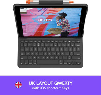 Buy Logitech,Logitech iPad 7th Gen Slim Folio Tablet Case - Grey - Gadcet UK | UK | London | Scotland | Wales| Ireland | Near Me | Cheap | Pay In 3 | Tablet Computers