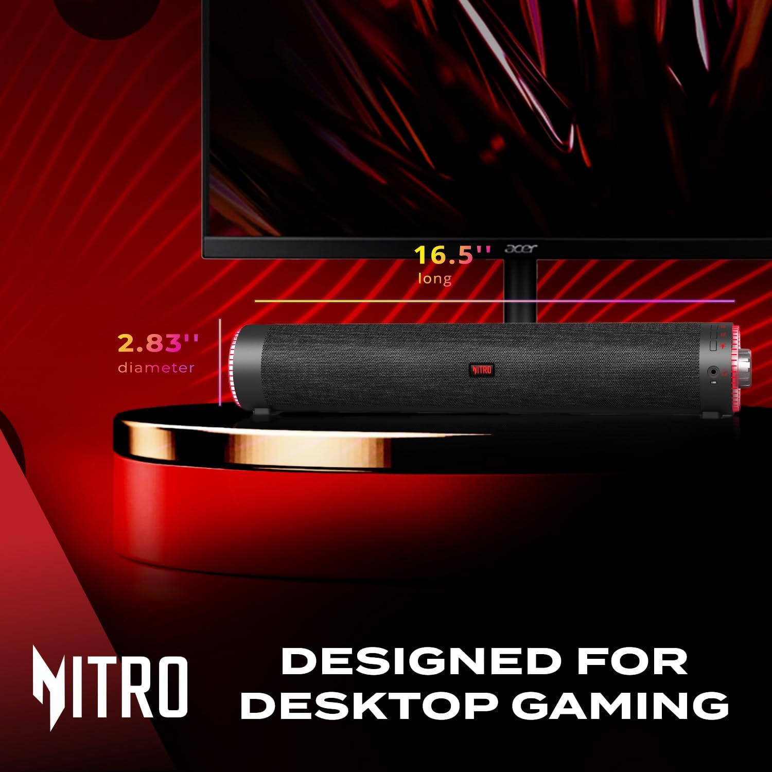 Buy Acer,Acer Nitro 2.0 Bluetooth PC Sound bar Black - Gadcet UK | UK | London | Scotland | Wales| Near Me | Cheap | Pay In 3 | Bluetooth Speakers