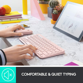 Buy Logitech,Logitech K380 Multi-Device Bluetooth Keyboard - Rose - Gadcet UK | UK | London | Scotland | Wales| Ireland | Near Me | Cheap | Pay In 3 | Keyboards