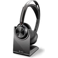 Buy Poly,Poly - Voyager Focus 2 UC Bluetooth Headset + Charging Cradle (Plantronics) - Stereo headset with boom microphone, USB-A for PC/Mac - Active Noise Canceling - Works with Teams - Gadcet.com | UK | London | Scotland | Wales| Ireland | Near Me | Cheap | Pay In 3 | Headphones & Headsets