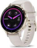 Garmin Venu 3S GPS 41mm Smartwatch – Ivory Case, Health Monitoring, Fitness Tracking and AMOLED Display
