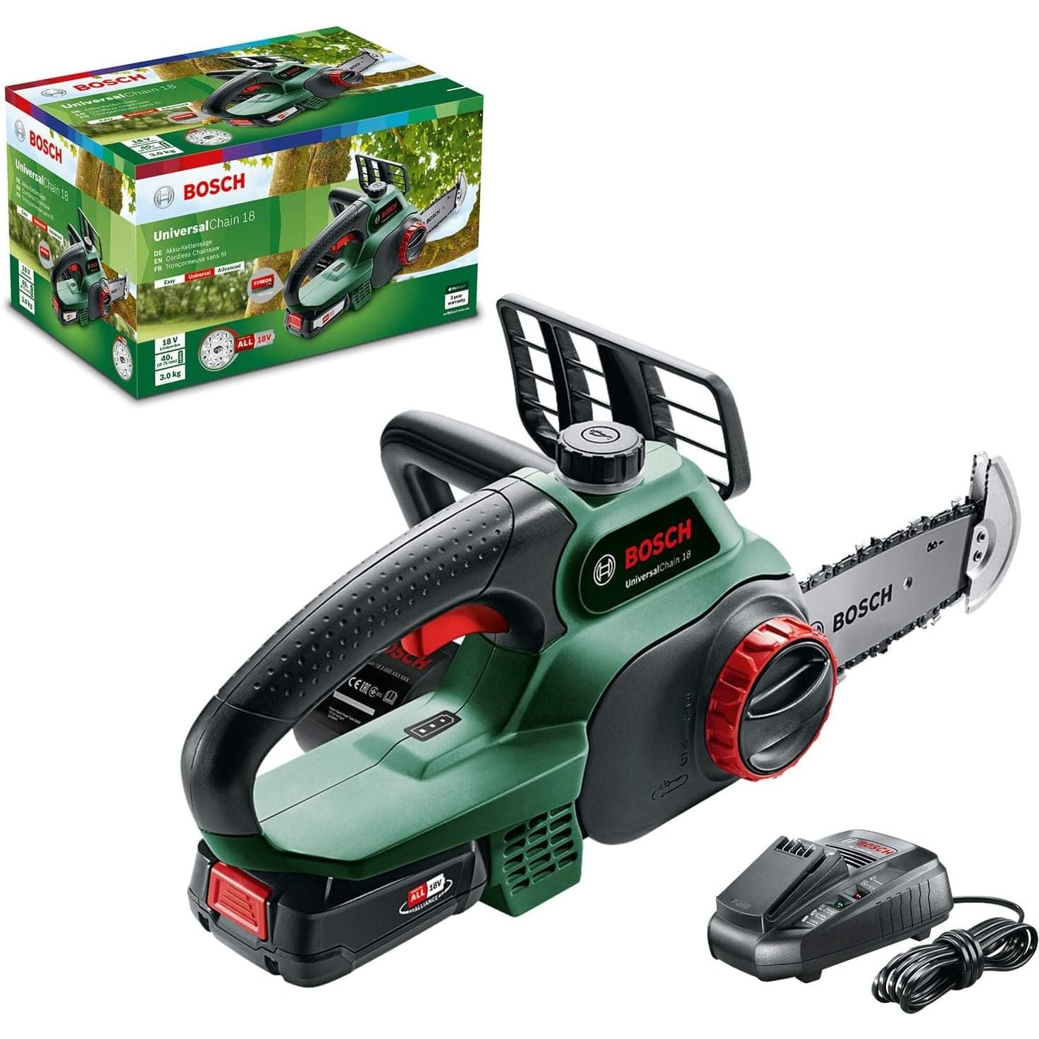 Buy Bosch,Bosch UniversalChain 18 Cordless Chainsaw - 18V System, 2.5 Ah Battery, Charger, SDS System, 200mm Blade Length, Carton Packaging - Gadcet UK | UK | London | Scotland | Wales| Ireland | Near Me | Cheap | Pay In 3 | Handheld Power Drills