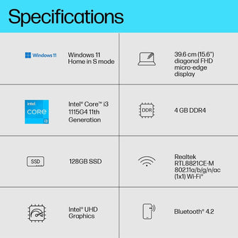 Buy HP,HP Laptop PC 15s-fq2015sa | Intel Core i3-1115G4 Processor | 8GB RAM | 256GB SSD | 15.6 inch Full HD 16:9 display | Microsoft Windows 11 Home OS | Natural Silver - Gadcet.com | UK | London | Scotland | Wales| Ireland | Near Me | Cheap | Pay In 3 | Laptops