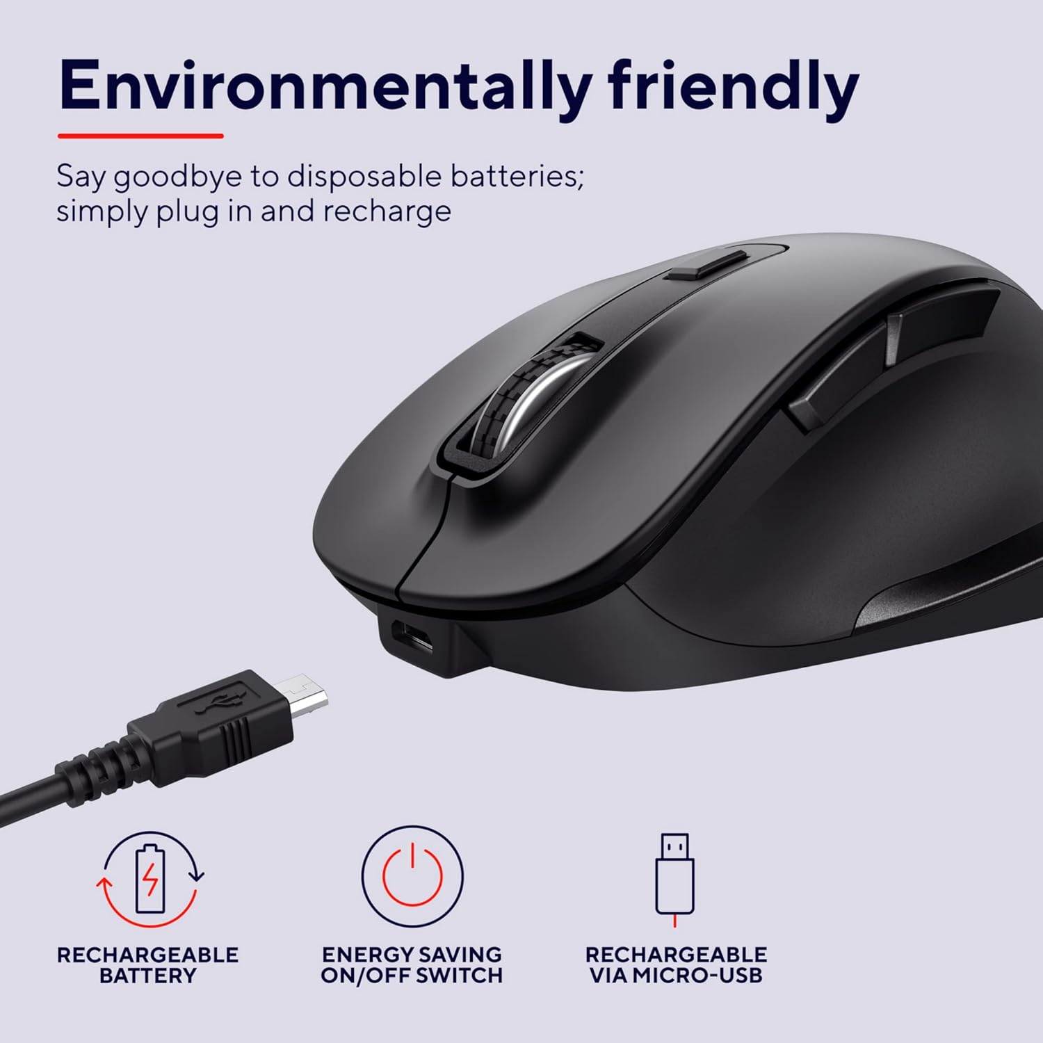 Buy Trust,Trust Fyda Rechargeable Wireless Mouse – 800-2400 DPI, 6 Buttons, Ergonomic Design, Black - Gadcet UK | UK | London | Scotland | Wales| Near Me | Cheap | Pay In 3 | Mice & Trackballs
