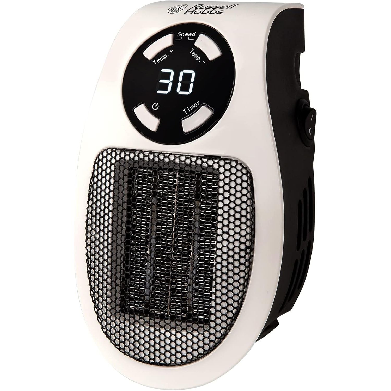Buy Russell Hobbs,Russell Hobbs RHPH2001 500W Ceramic Plug Heater – Adjustable Thermostat, 12-Hour Timer, LED Display, 2 Fan Speeds – White - Gadcet UK | UK | London | Scotland | Wales| Near Me | Cheap | Pay In 3 | Plug