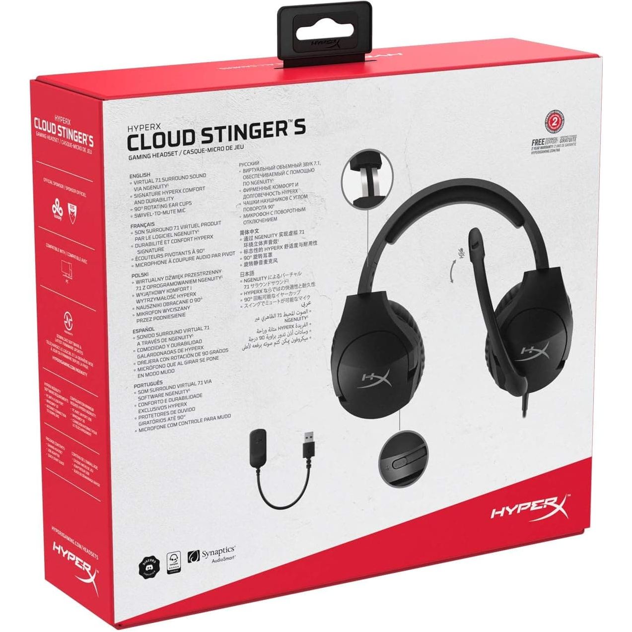 Buy HyperX,HyperX Cloud Stinger S 7.1 PC Gaming Headset - Black - Gadcet UK | UK | London | Scotland | Wales| Ireland | Near Me | Cheap | Pay In 3 | Headphones & Headsets
