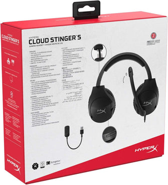 Buy HyperX,HyperX Cloud Stinger S 7.1 PC Gaming Headset - Black - Gadcet UK | UK | London | Scotland | Wales| Ireland | Near Me | Cheap | Pay In 3 | Headphones & Headsets